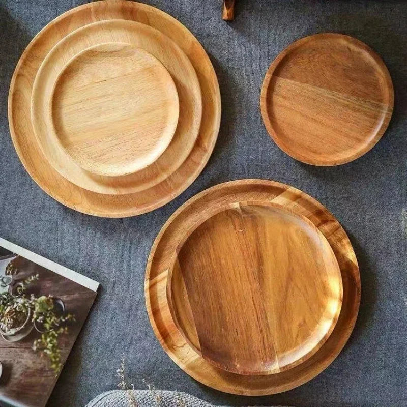 Piring Wooden dinner plates