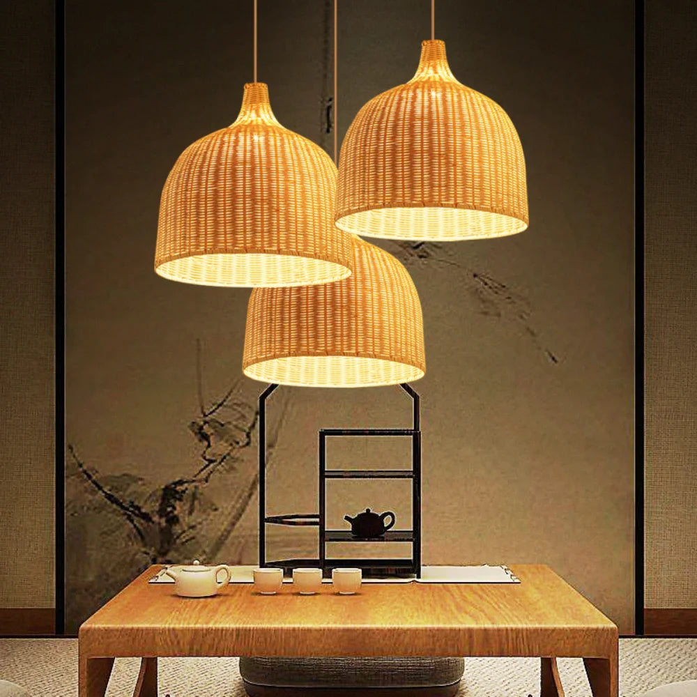 Kubu weaved hanging lamps