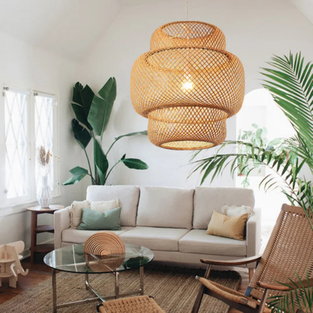 Kubu weaved hanging lamps
