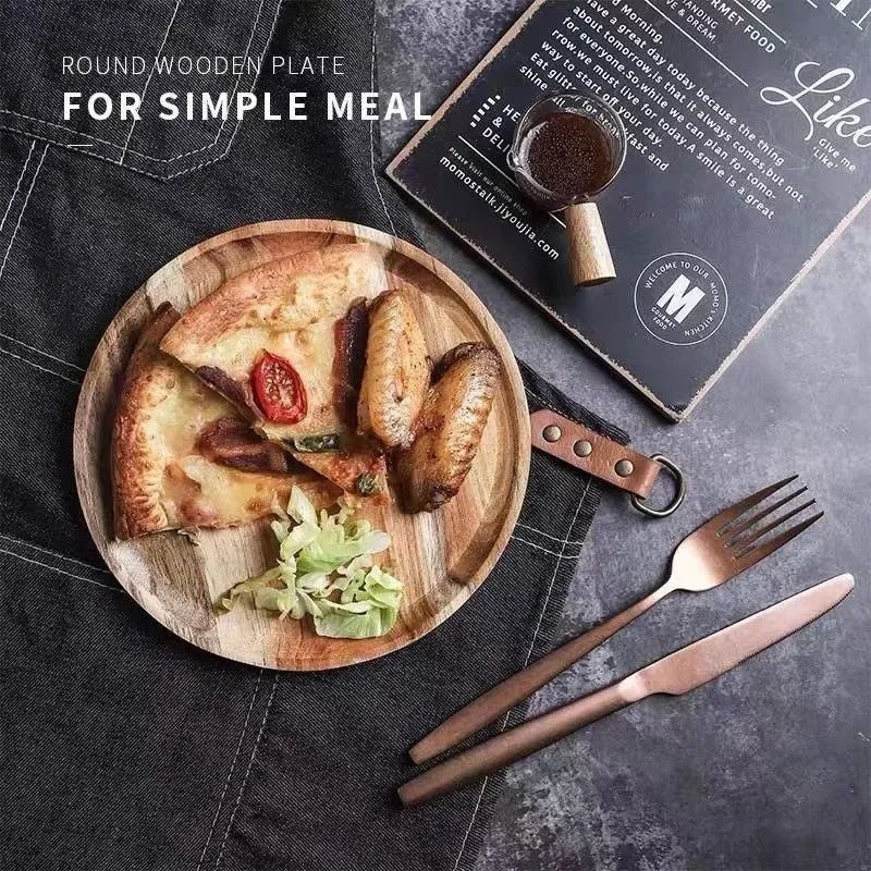 Piring Wooden dinner plates