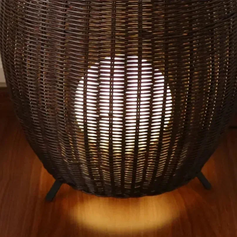 Uma rattan floor lamp