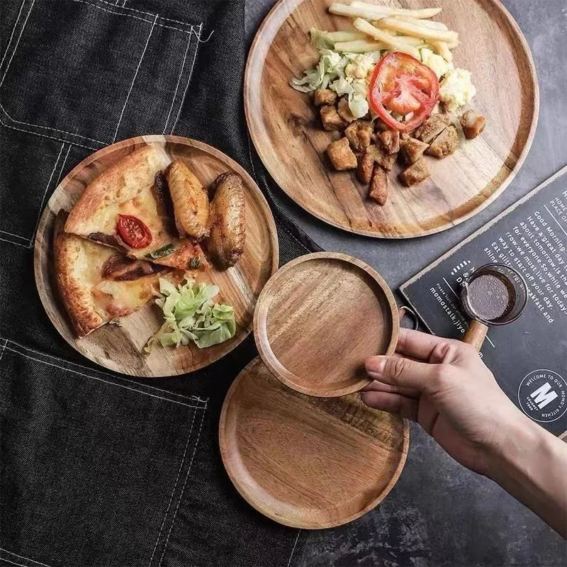 Piring Wooden dinner plates