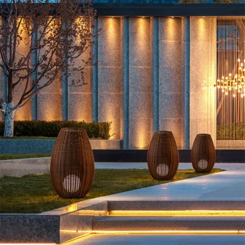 Uma rattan floor lamp
