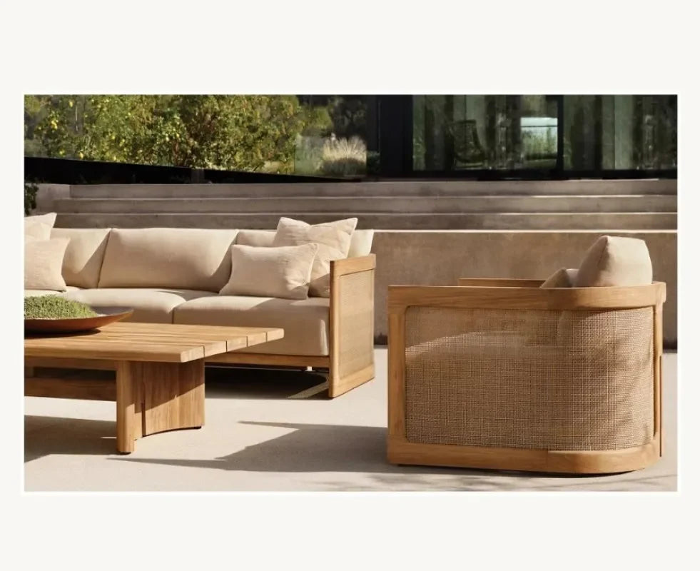 Kalia Solid Wood Outdoor Sofa Set